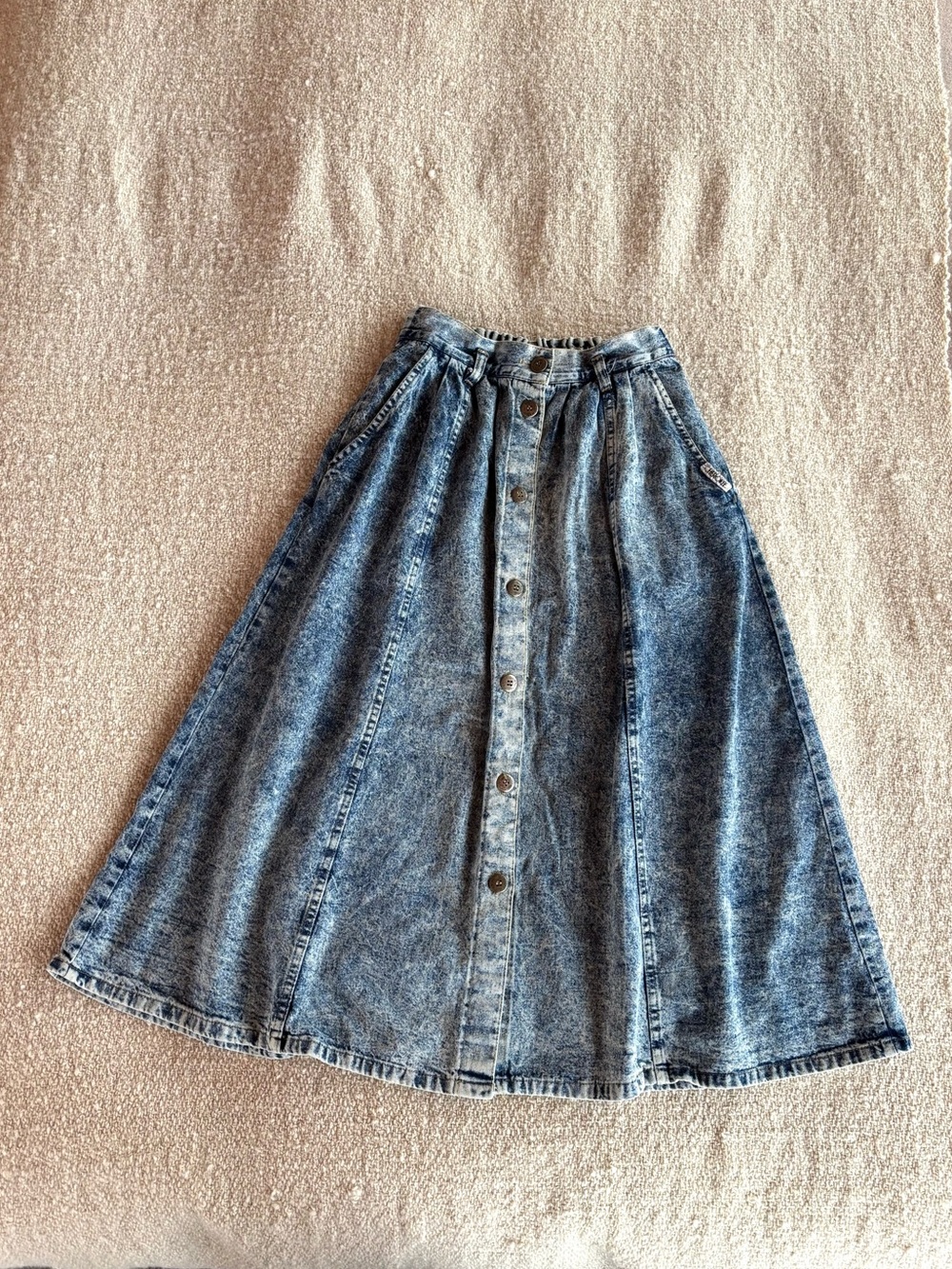 Vintage 80’s Acid Wash Denim Skirt